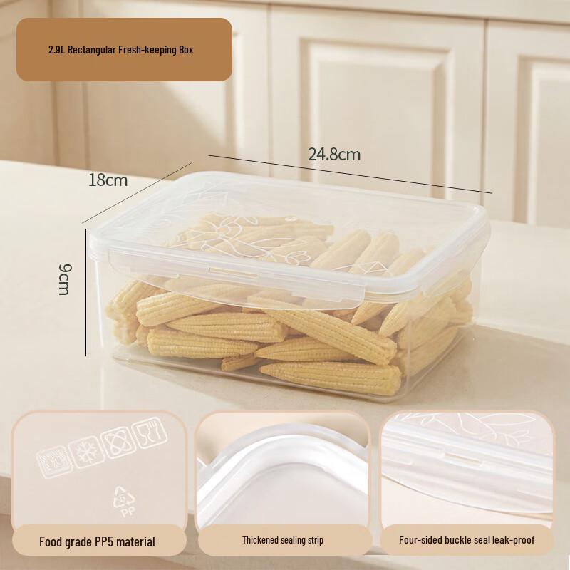 Puye Rectangular Airtight Food Storage Containers