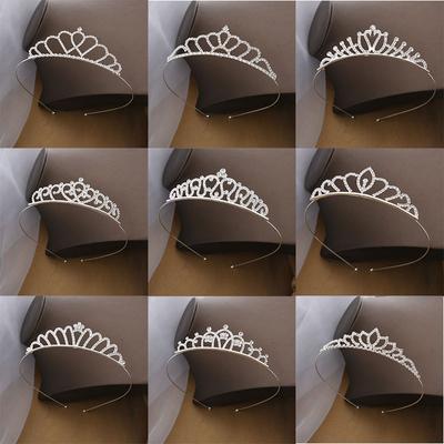 Brautkrone Schmuck Hochzeitskleid Zubehör Geburtstag Festival Stirnband Legierung Strass Kinder Kopfbedeckung Stirnband
