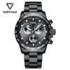 Mark Fairwhale Mens Watch New Stainless Steel Quartz Wristwatch Waterproof Luminous Casual Fashion Chronograph Watches for Men