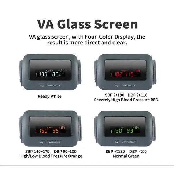 Bluetooth English and Russian Voice Automatic Blood Pressure Monitor, LED Large Screen Heart Rate and Blood Pressure Monitor