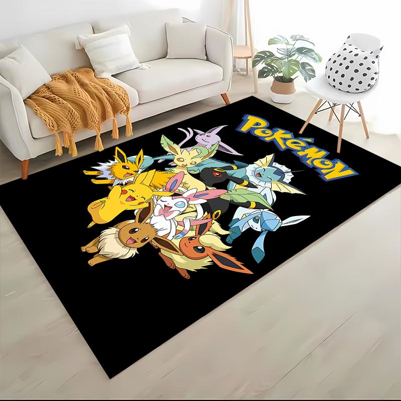 P0kem0n P-Pikachu Theme Carpets Children Play Mats Bedroom Decor Rugs Living Room Rug Crawl Mat Gift Rug for Friends Potdemiel