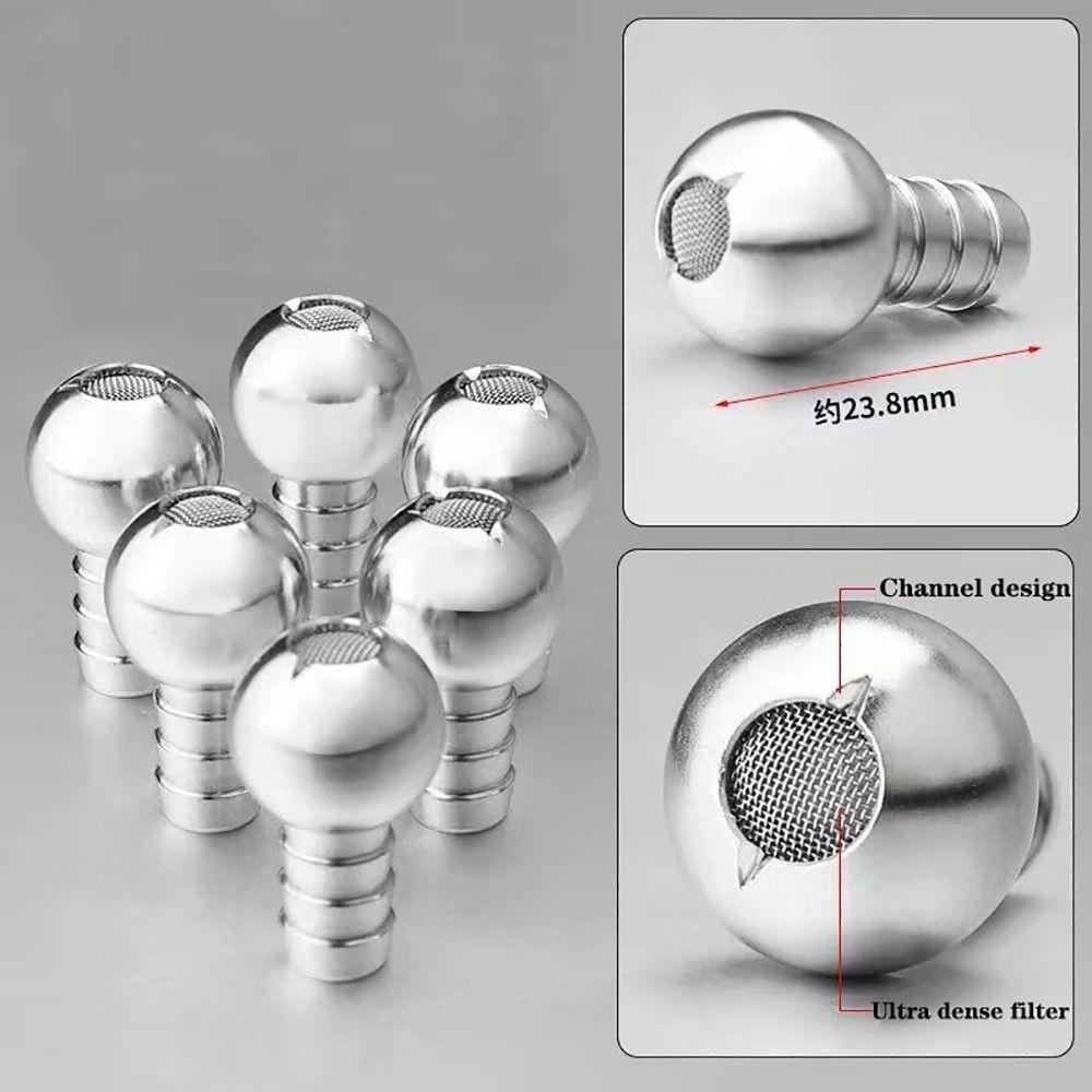 1/2/3/5Pcs Stainless Steel Foam Pot Filter Sprayer Reusable Cleaning Ball Hose Attachment Weighted Straw Filter