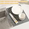 Non-slip Silicone Drainage Mat Foldable Sink Placemat Tableware Drainer Pad  Kitchen Tableware