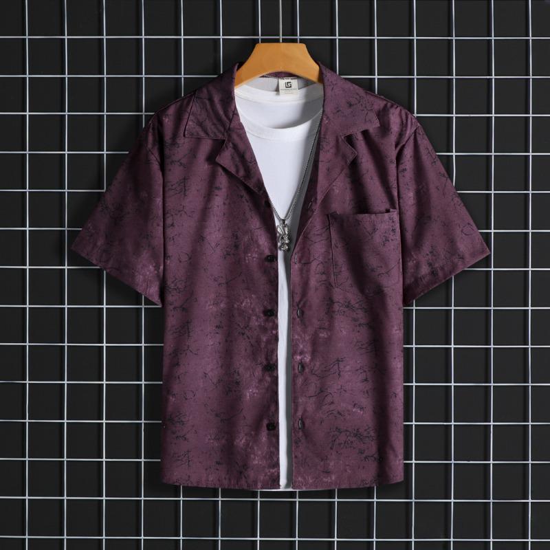 Set Camicia Hawaiana Floreale Retro da Uomo e Pantaloncini - Estivo Loose Fit Due Pezzi