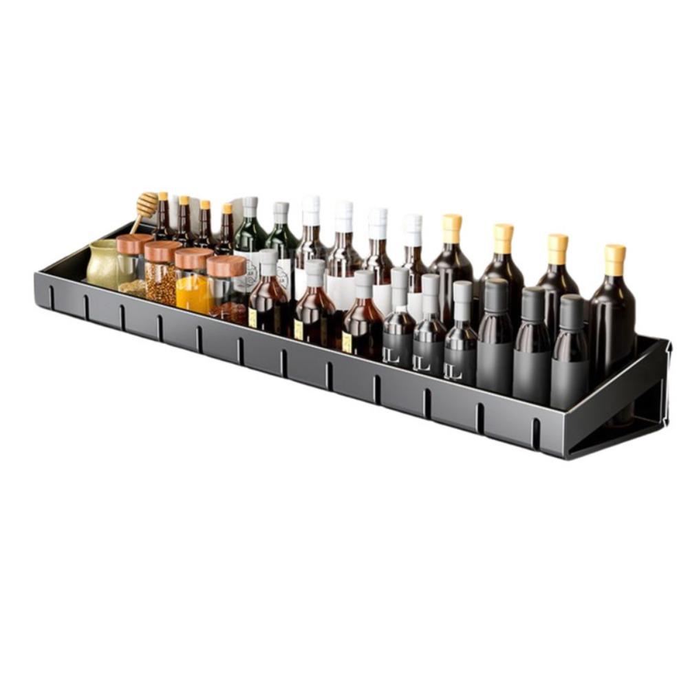 Wall Mounted Spice Storage Rack Non-Punching Condiment Rack  Bathroom
