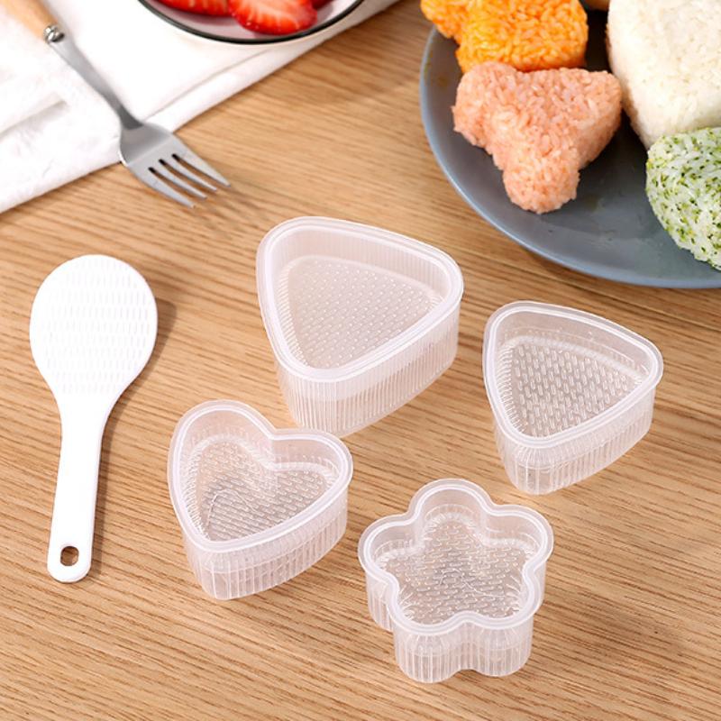 Kitchen Sushi Maker Onigiris Mold Triangle Sushi Mould Nori Onigiri Rice Shaper Kids Rice Molds Japanese Bento Making Machine