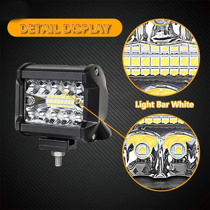 24V LED Work Light Bar Car High Brightness LED Spotlights 60W 20Led Work Lamps For Pickup Truck Van Jeep SUV 4x4