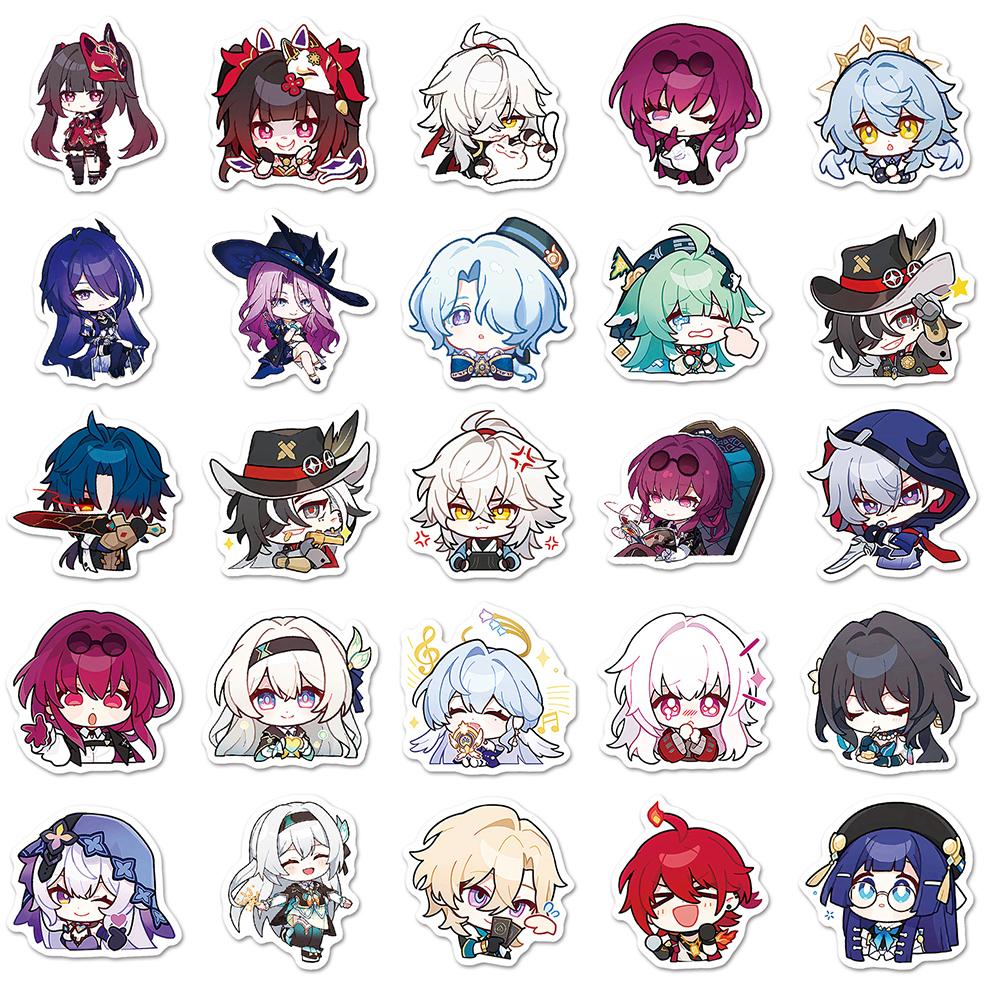 10/30/50pcs Cute Anime Game Honkai Star Rail Stickers DIY Skateboard Suitcase Scrapbook Phone Cartoon Waterproof Sticker Kid Toy