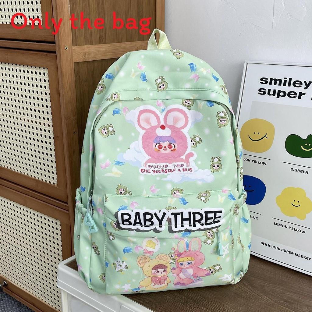 Designed Minimally Backpack With Baby Three Doll Print Designs For Daily Kids
