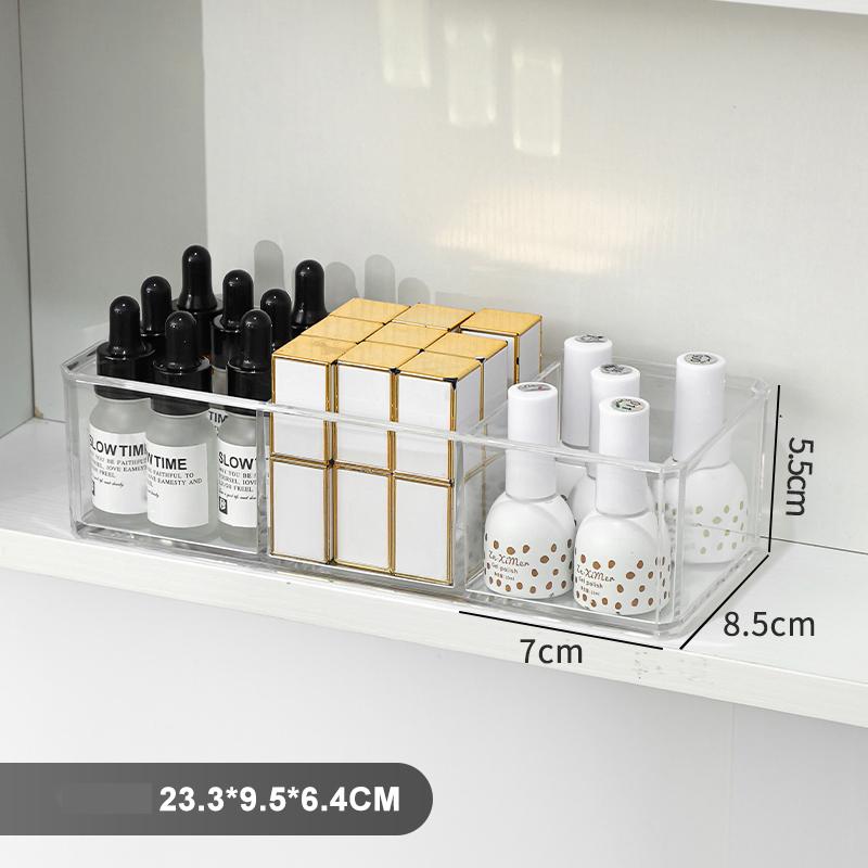 Makeup Storage Box For Bathroom Mirror Cabinet Acrylic Toilet Washstand Cosmetics Rack Skin Care Products Mask Organizer