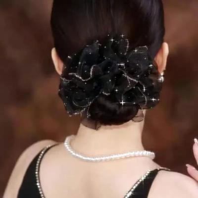 Large Hair Band High Elastic Headband Flower Elegant  Golden Starry Sky Hair Volume Bubble Headband for Women Hair Accessories