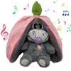 Breathing Donkey Plush Toy Wear Resist Sleep Companion Strawberry Donkey Breathing Stuffed Animal for Kids Birthday Gift