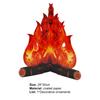 Fake Flame 3D Realistic Art Paper Red Vivid Artificial Safe Campfire for Festival