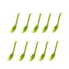 5/10Pcs Break-Resistant Melamine Spoon Thickened Flower Soup Spoons With Hook Portable Long Handle Plastic Food Tableware Green