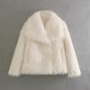 2024 Winter Celebrity Style Women's Loose Faux Fur Lapel Coat