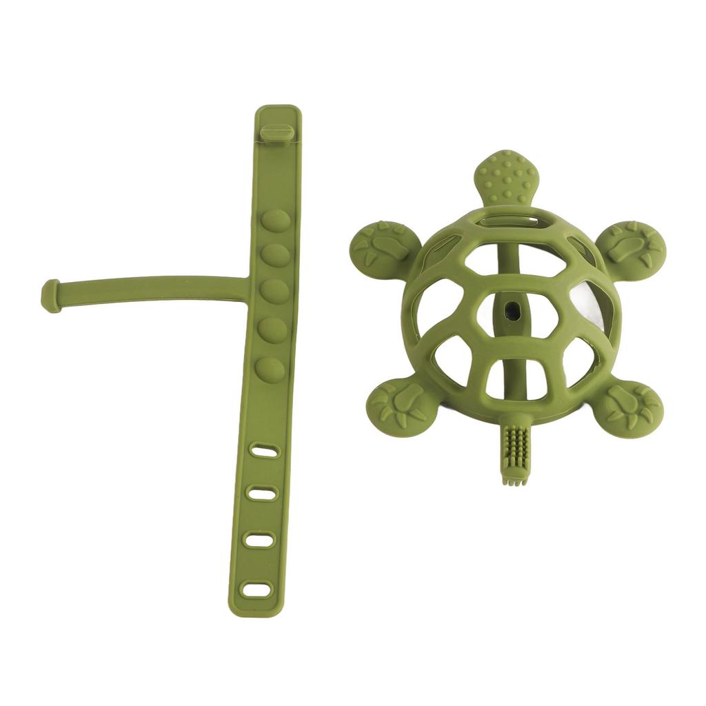 Baby Teething Toy Food Grade Silicone Anti Lost Buckle Teething Bracelet Tortoise Shape Hand Teether Toy
