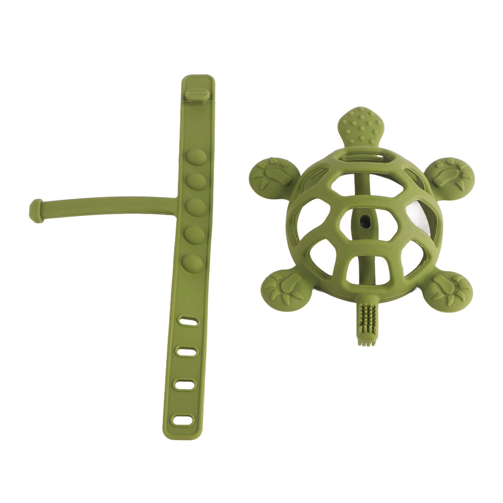 

Baby Teething Toy Food Grade Silicone Anti Lost Adjustable Buckle Teething Bracelet Tortoise Shape