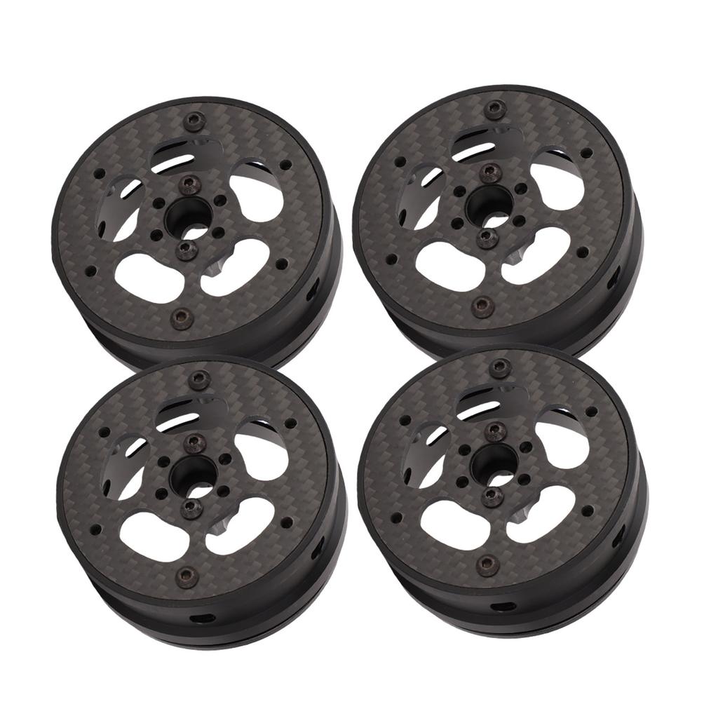 4Pcs Beadlock Wheels 2.2in Ultra Lightweight Composite Material Faceplate for 1 10 RC Crawler Car