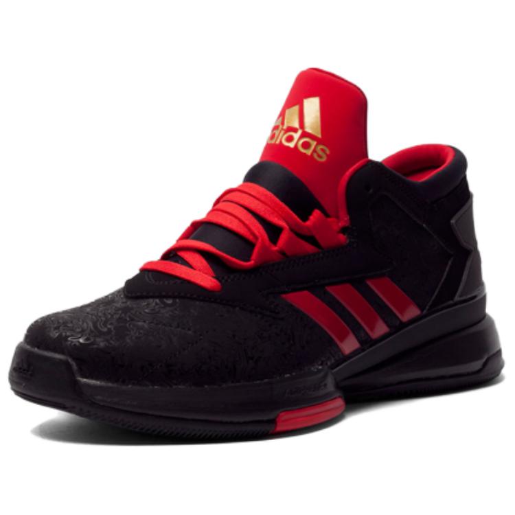 Adidas Street Jam Fashionable Non-Slip Durable Mid-Top Basketball Shoes Men Sneakers Black AQ8552