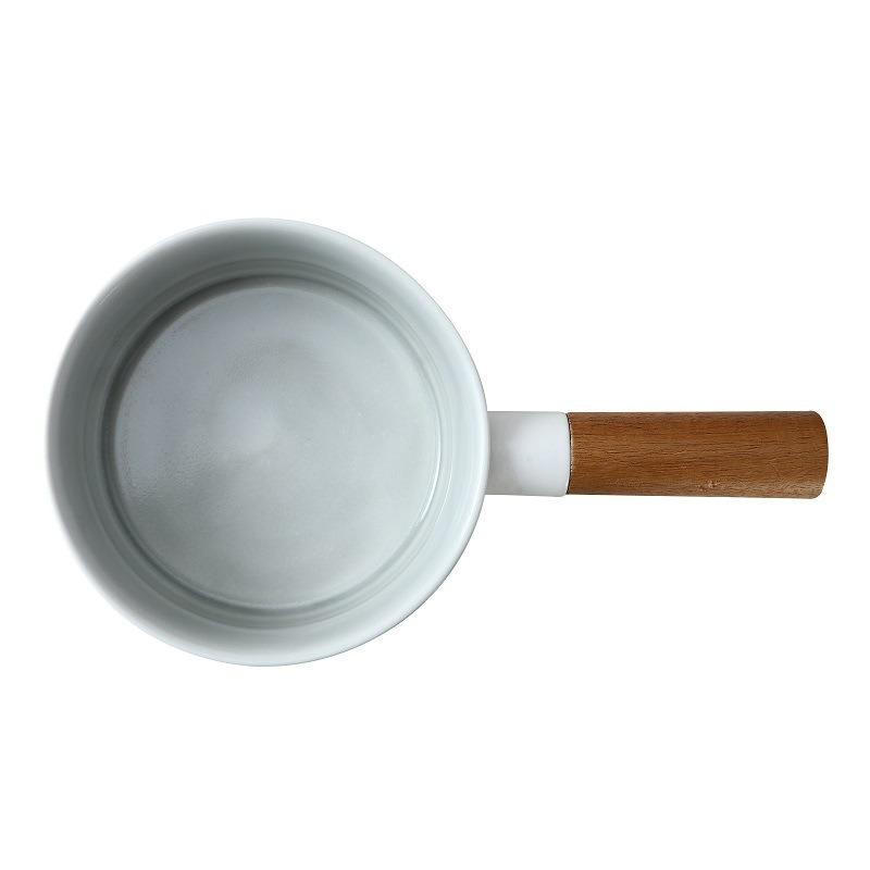 Ceramiczna miska na sałatę z drewnianą rączką Miska na zupę Miska do serwowania owoców Miska na przekąski Miska na makaron Kubki na zupę z uchwytami