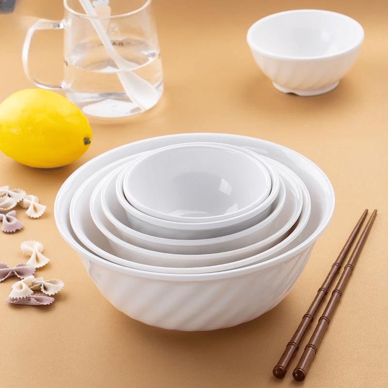 ZISIZ Oblique Pattern Melamine Noodle Bowl