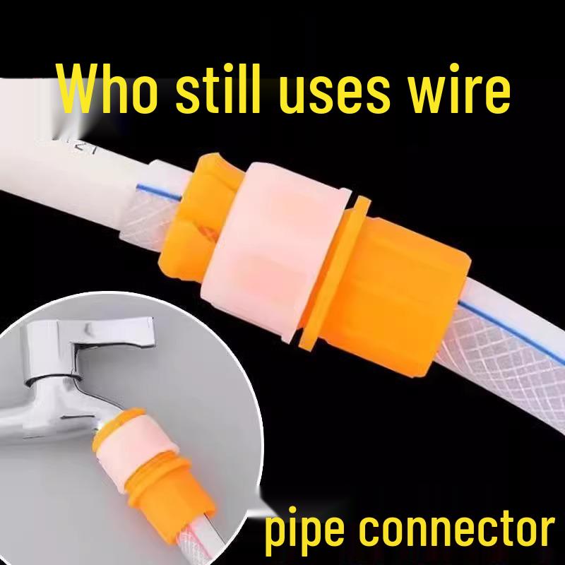 

Dual Connector Hose Extension for Kitchen, Gardening, and Car Washing 1 Water Connector [4/6 Compatible]