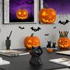 Cat Figurine Halloween Hooded Cat Decor Resin Festive Ornament Figure For Bedside Table Bookshelf Bathroom Living Room Kitchen