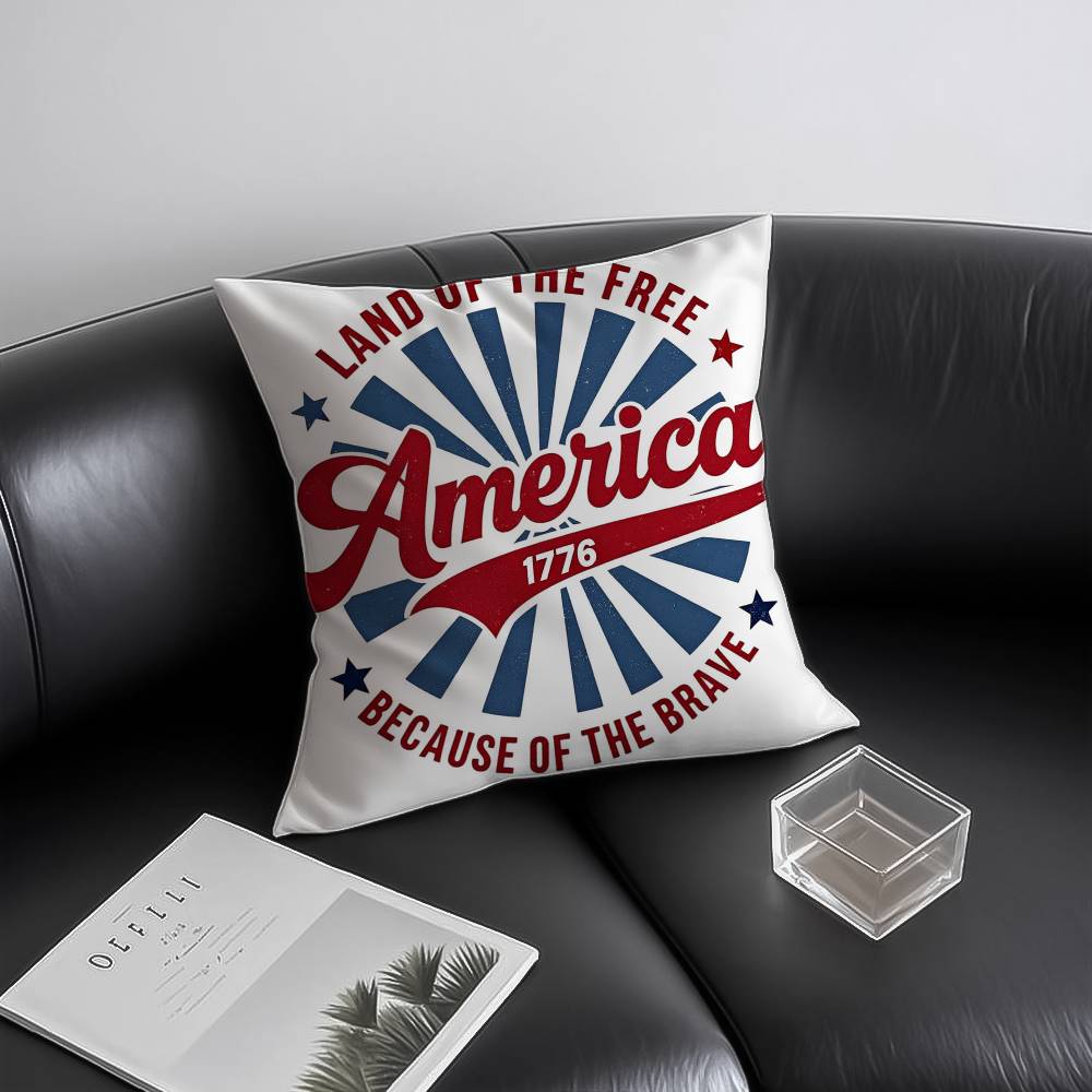 

American Independence Day Pillow Case Anti-dustmite Invisible zipper Sofa Bed 12x12Inch