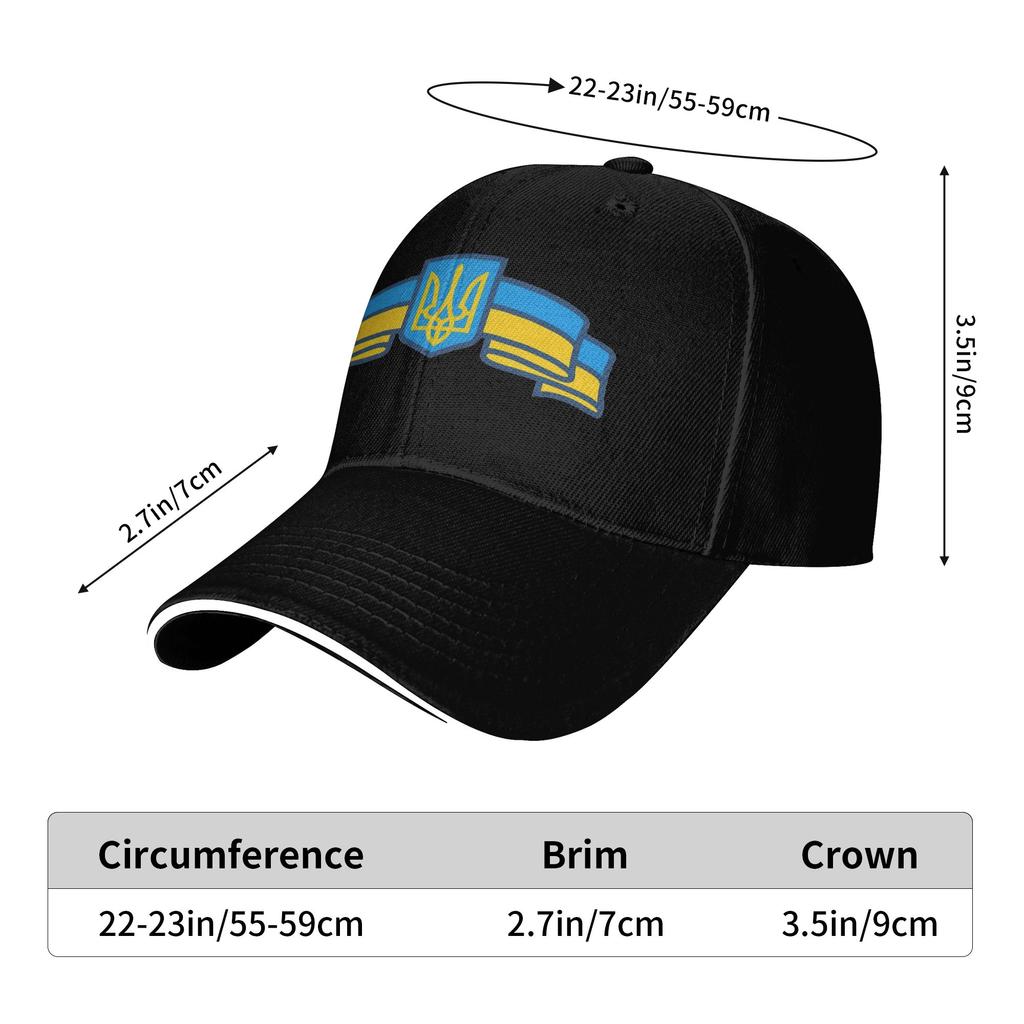 Unisex Ukraine Symbol Outdoor Hat Autumn Ukrainian Flag Adjustable Cap Casual Baseball Cap Hip Hop Sunscreen Hats