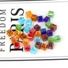 Square 8mm Glass Crystal Beads for DIY Ancient Style Jewelry: Bracelet, Necklace, Earrings