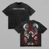 Hot Anime Tokyo Ghoul Ken Kaneki Clothing Men Women Short Sleeve Tshirt Washed Cotton Tee Retro Oversized T-shirt Casual T Shirt