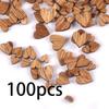 100 Stück Holzherzformen in verschiedenen Größen, Rustikale DIY Scrapbooking-Bastelarbeiten, Hochzeitsfeier-Dekor Holz-Bastelbedarf Scrapbooking-Bastelarbeiten