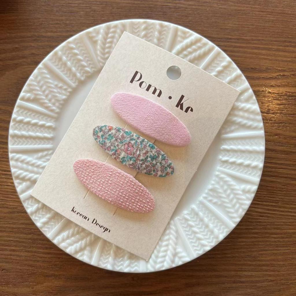 Cute Floral Cloth Oval Hairpins Set Women Girls Kids Hair Clips Pin Barrettes Accessories Hairclip Hairgrips Headdress Ornaments