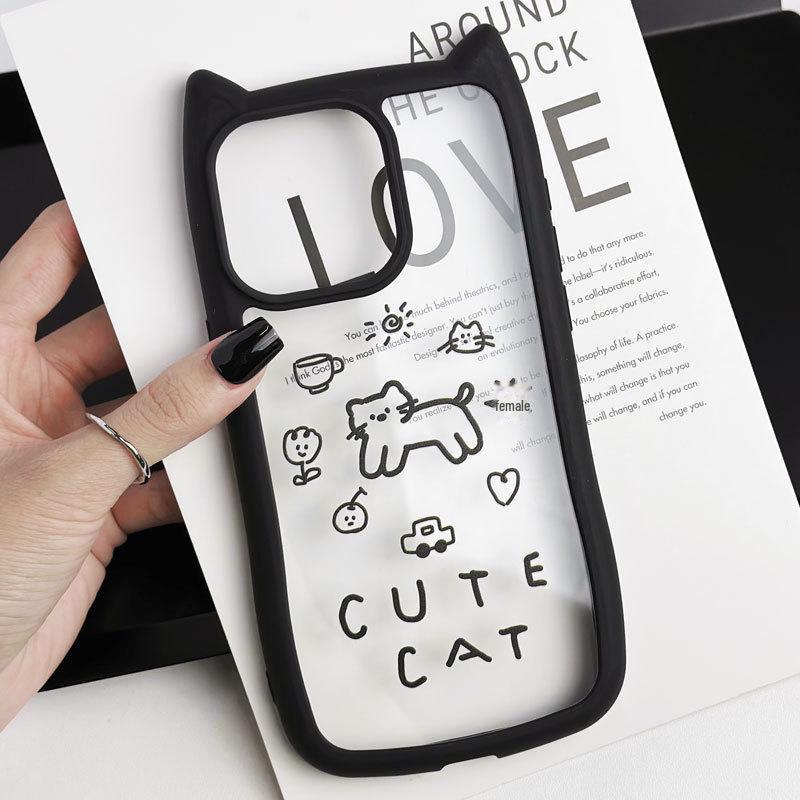 Zhitai Cat Ear Creative Cartoon Case for Apple iPhone Models including 12, 13, 14, 15, and 16 Pro Max