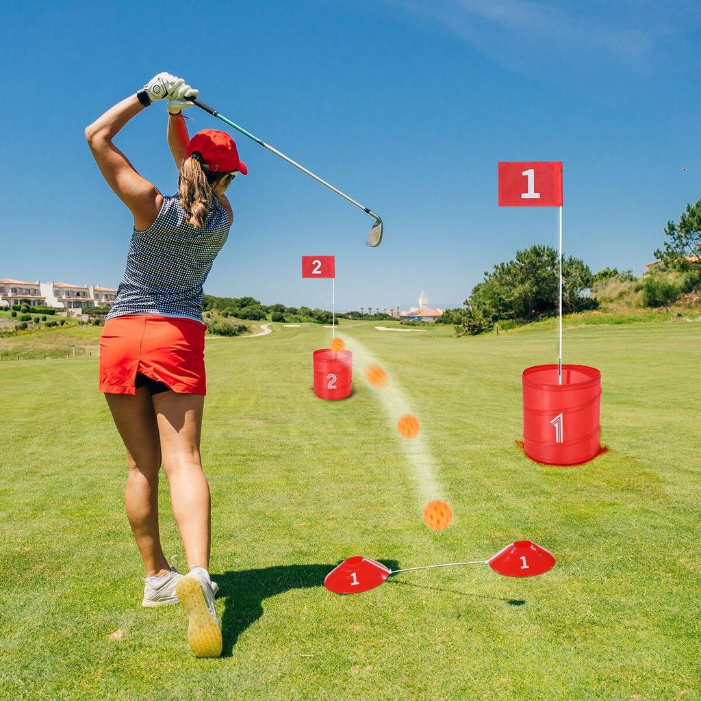 Backyard Golf Game 3 Hole Portable Bucket Golf Game for Kids and Adults