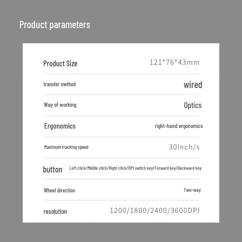 Rapoo N500 Wired Optical Mouse