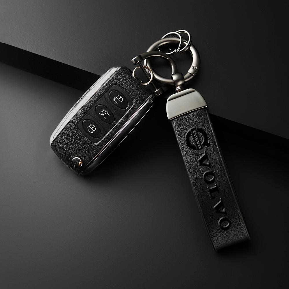 Retro Car Keychain Leather Key Chains Auto Accessories For Volvo XC90 V90 V60 XC60 V40 S80 S60 S90 C40 XC40 V70 XC70 C30 Rdesign