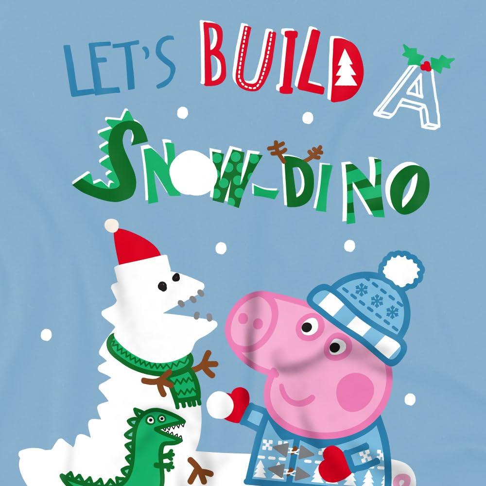Peppa Pig Dětské/dětské tričko s dinosaury ze sněhu s motivem prasátka George