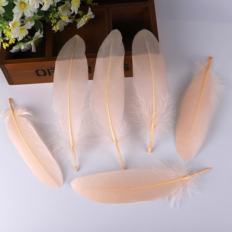 50Pcsdiy Goose Feather Hard Big Floating Feathers Wedding Children Handmade Decorative Materials Dream Catcher Feathers