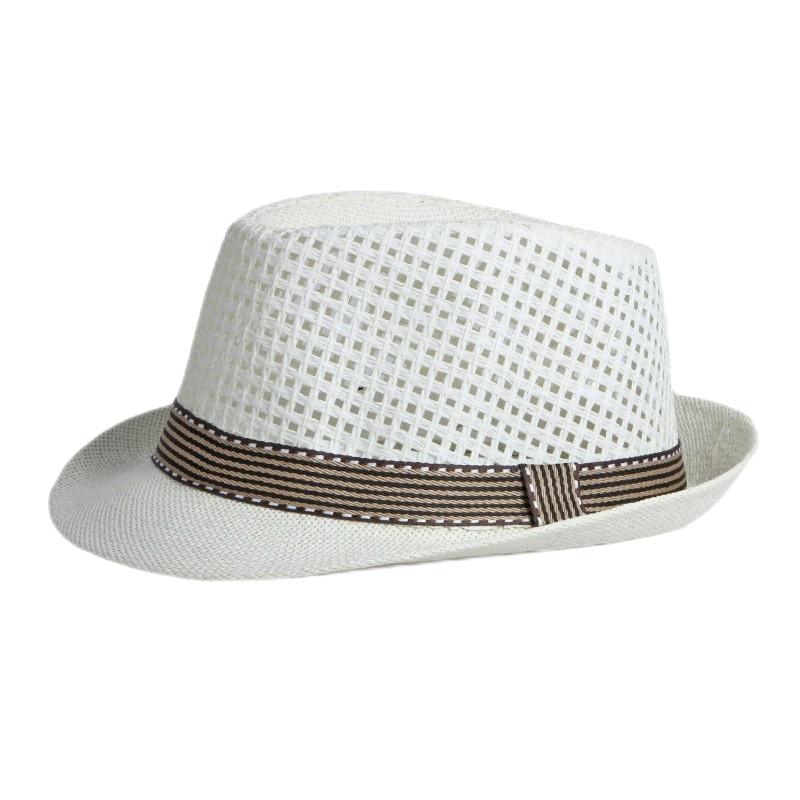2025 New Korean Trendy Sun Hats British Top Hat Women's Men's Grometric Straw Hat Belt Jazz Hats Couple Beach Hat Fedoras Cap