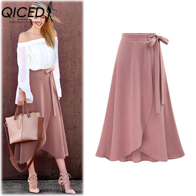 

QICED Женская Модная Повседневная Летняя Весенняя Юбка XL