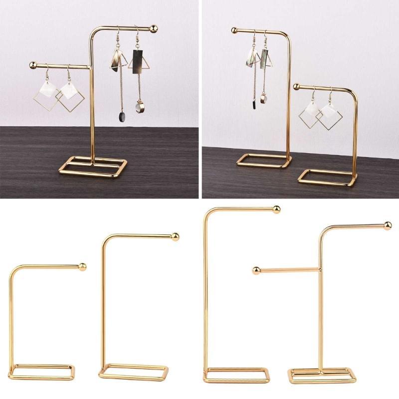 Jewelry Organizer Wrought Iron Rack Bracelet Holder Display Decoration Stand Earrings Support Necklace Decor Ornaments