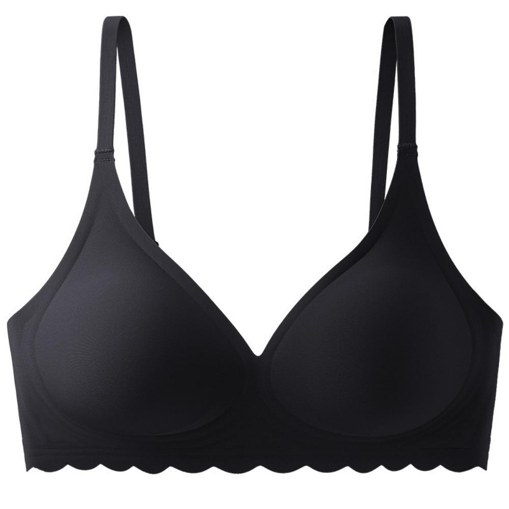 Wavy Edge Push Up Bra Backless Women Jelly Bras Low Cut Sexy Plunge Brassiere Open Back Wedding Underwear Invisible Seamless Deep V Lingerie