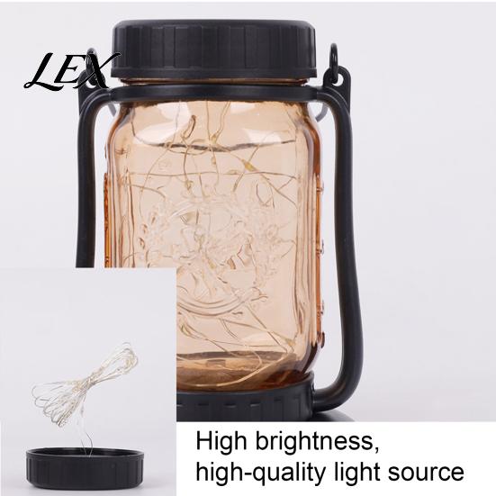 Portable Tabletop Lanterns 1/2Pcs Solar Camping Lantern, Waterproof Rechargeable Super Bright LED Glass Yard Lighting Lamp, Outdoor Emergency