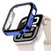 Glass+Case For Apple Watch 42mm 46mm 45mm 41mm 44mm 40mm Straight Edge Screen Protector Cover Case iWatch SE 3 6 7 8 9 10 11 7
