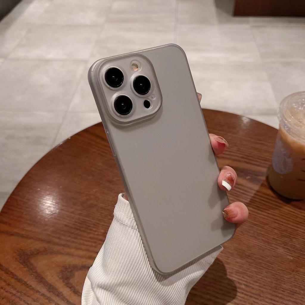 Suitable for IPhone16proMax Ultra-thin Pc Phone Case, Apple 15 Simple Semi-transparent Hard Shell 14pro Protective Case