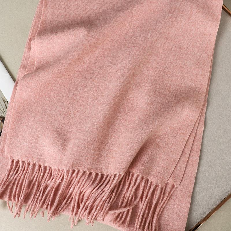 Kaffee Schal für Damen Lange Warme Kaschmirschals Winter Hijab Einfarbig Damen Stola Wickel Weiblich Pashmina Bandana Kopftücher