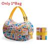 Nylon Foldable Shopping Bag With Large Capacity Waterproof Tote For Grocery Use
