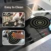 9.5 Inch Thermochromic Silicone Induction Cooktop Protect Mat,2Pcs Induction Cooktop Protective Cover,Non-Slip Pads to Prevent Pots and Pans from