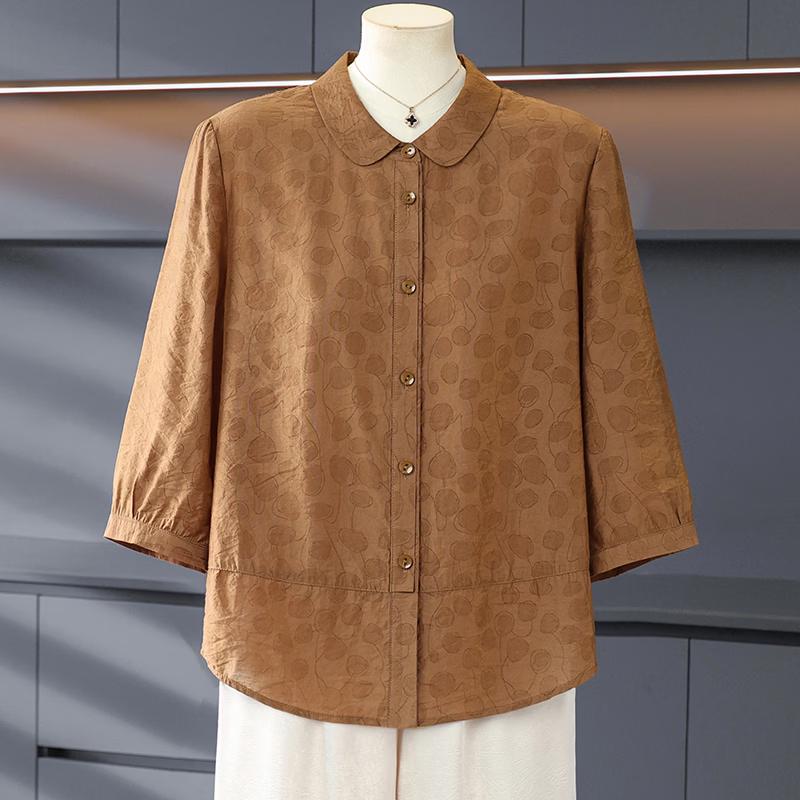 Yuzhaolin Women s Printed 3/4 Sleeve Blouse L